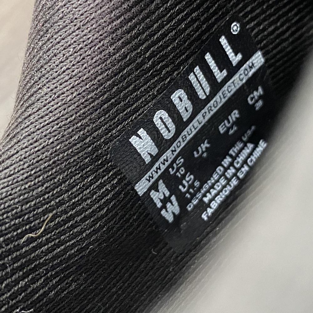 NOBULL Trainer Shoes Mens Size 9.5 Black SuperFabric Gum Sole Athletic Sneakers - Picture 11 of 12